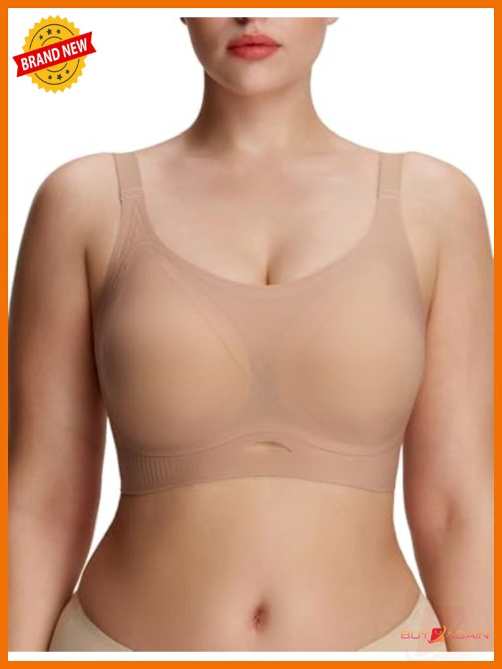 Wireless Seamless Full Coverage Push Up Bra with Jelly Support